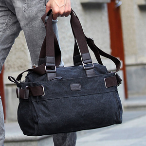 男士帆布包手提包大容量时尚旅行包男式休闲包挎包单肩包时尚男包