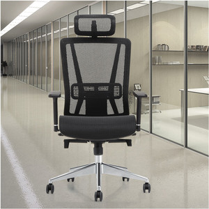 办公椅透气黑色网布大班椅老板椅办公室电脑椅高背升降转椅主管椅