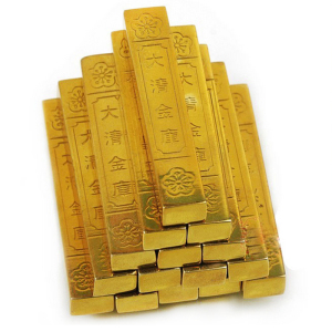 黄铜实心大清金库金条摆件铜条家居风水金砖礼品吉祥工艺品摆设