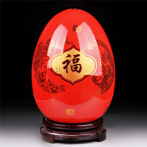 jdz景德镇陶瓷花瓶瓷器中国红摆件设家居装饰艺术品