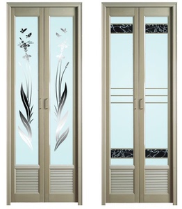 平开门室内厨房玻璃门双开门钛镁铝合金卫生间厕所洗手间门子母门