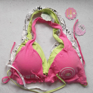 少女内衣 可娃衣 甜美挂脖式 后系带 无钢圈文胸k07ma006清仓