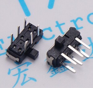 侧拨 msk22d18 六脚二档直插微型拨动开关 6脚侧拨卧式 90度