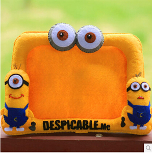 25包邮鑫晴免裁剪不织布手工布艺diy材料包小黄人相框照片框相架