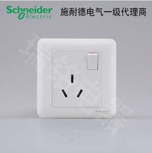 施耐德 a3畅意系列 10a 带开关三孔 一开10a三孔 插座 a3g15_10