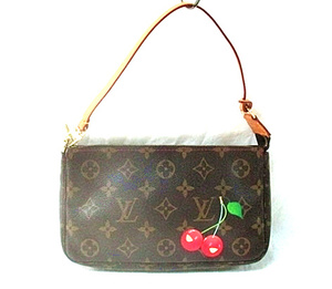 lv/路易威登 日本二手包 限量老花樱桃手提麻将女包 m95008