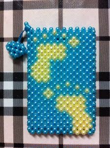 交通卡/银行卡/证件卡 手工diy 串珠卡套成品-小脚丫 幸福足迹