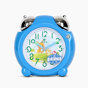 power霸王钟表pw3177新款可爱创意静音扫描敲铃卡通小 闹钟卡通钟