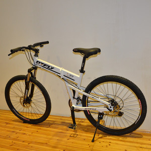 包邮美国飞行26寸铝合金自行车双碟24速折叠山地车