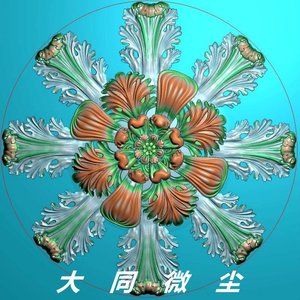 精雕图 灰度图 浮雕图 西洋花    圆形洋花门花13