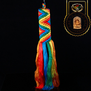 藏红藏式手工编织转经轮金刚结(大号)金刚结挂饰