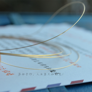 美国原装进口 14k纯金线黄金 造型线 圆形光面绕线diy饰品配件