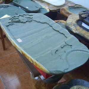 正宗肇庆端砚茶盘 原石茶海绿端紫端 f715257 缺货