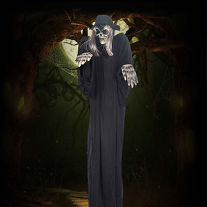 万圣节鬼屋酒吧用品恐怖整蛊搞整人场地布置道具 1.6米声控大鬼人