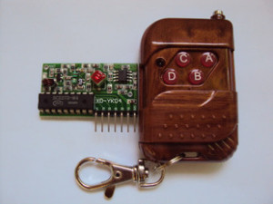 2262/2272四路无线遥控套件m4非锁接收板 配四键无线遥控器