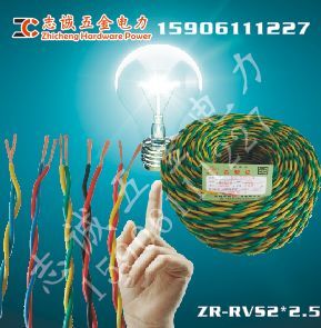 群星电线电缆ZR—RVS2*2.5芯国标双绞线灯头线家装电源花线软线