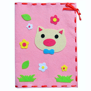 布艺书套书皮 diy无纺布手工 创意粘贴不织布材料包 儿童益智早教