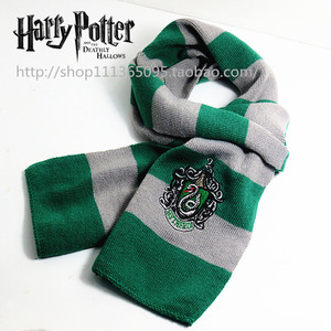 哈利波特周边斯莱特林学院围巾儿童冬季青年学生男女加厚围脖正品