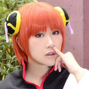 【萌神派】gintama银魂 神乐假发/原胚 卫宫士郎 橘色cosplay假发