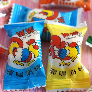 包邮80后零食儿时回忆 散装喜糖果喔喔牛奶糖 500g