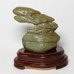 松花石奇石毛石原石头观赏石造型石小精品手把石象形石生肖蛇包邮