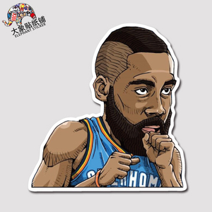 哈登harden贴纸nba贴纸篮球球星贴纸拉杆箱贴纸个性防水贴纸