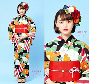 和服出租日本官网玉城tina山茶花和服浴衣大正风摄影