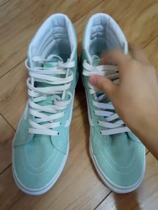 vans/范斯帆布鞋薄荷绿女鞋高帮鞋校园风sk8-hi系列3343787