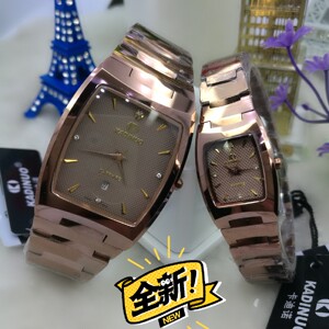 专柜正品卡迪诺男女美优达机芯蓝宝石镜面钨钢防水石英表9015