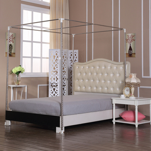 不锈钢配件宫廷蚊帐加粗杆子架子蚊帐子加支架宫廷蚊帐落地加厚