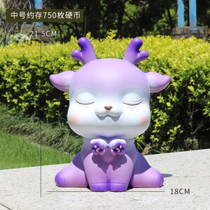 花心鹿模具石膏像小鹿娃娃模具b涂色存钱罐优质模具胶套可爱鹿