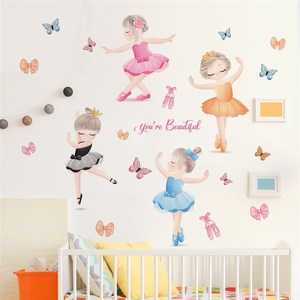 女孩卧室自主墙贴墙衣壁纸贴画公粘儿童房间床头面柜装饰粉红贴纸