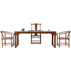 红木家具鸡翅f木茶桌椅组合实木仿古茶台新中式茶艺桌禅意干泡茶