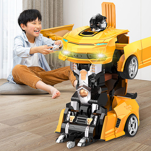 现货速发变形玩具男孩金刚变型儿童遥控汽车机器人机甲变身男童大