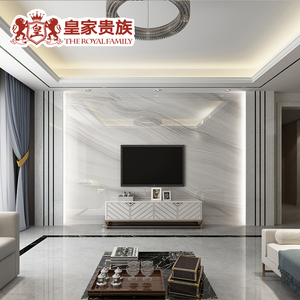 电视背影墙2023新款装饰岩板客厅奢轻电视机瓷砖石材大理石景视.
