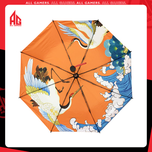 ag模玩 古风黑金雨伞女男士晴雨两用防晒防紫外线遮阳太阳伞便携