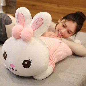 网红少女心粉色趴趴大兔仔玩偶毛绒玩具公主睡觉子枕兔兔公抱娃娃