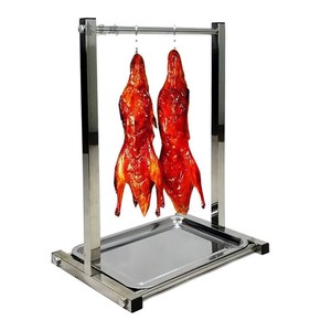 挂烤鸭不锈钢明档桌上架子烧腊架挂烤肉烧鹅乳鸽烤肉串兔烤鸡单盘