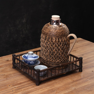 竹编热水瓶家用保温壶复古怀旧暖水瓶内胆暖壶瓶老式80年代开水壶