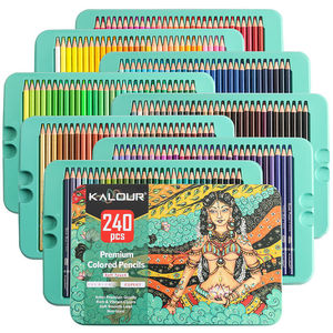 24套色豪华铁盒彩色专用铅笔0装学生毒术素描绘图无艺环保2B铅笔