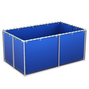 网箱养鱼箱帆布鱼池带支架养殖池大型户外篷布防水布养鱼专用箱