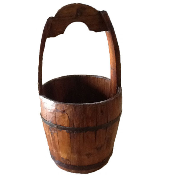 木质提水桶 小木桶 手提水桶 木桶 影视道具 摆件 收纳桶