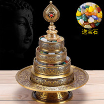 Buddha Edge Pure Bronze Manzpan Engraving Buddhist Supplies Buddha Church Seven Treasures Manza Nepali Crafts Man Tea Roman Da Pan