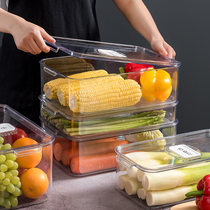 Refrigerator storage box drawer type special sorting artifact for vegetables breathable fruit preservation box transparent plastic with lid