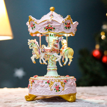 Carousel Music Box Glowing Music Box Creative Gifts Childrens Toys Birthday Gifts for Boys and Girls