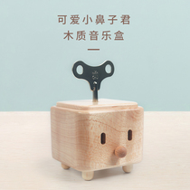 Wooden music box Sky City Music Box Creative Gifts Valentines Day Children Boys and Girls Birthday Gifts