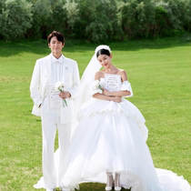 The new Mori Department of the Film House Small Qing New Photography Hand Take the Board Wedding Report White Soath Exterior View Wedding Wedding photo props