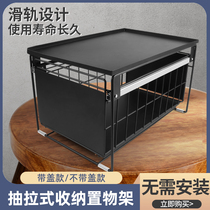 Slide kitchen pull-out shelf Floor-to-ceiling cabinet Bathroom bathroom sink Layered storage Single-layer low