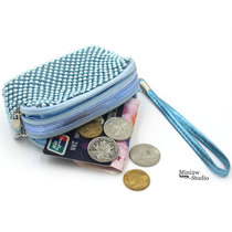 Fashion Craft Mini Card Bag Woman Zipper Cute Zero Wallet Key Bag Shopping Street Hands Carrying Pearl Coin Purse Wallet