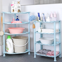 Bathroom shelf toilet basin toilet plastic storage shelf multi-layer tripod floor standing